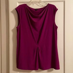 Purple Cowl Neck Tunic Top